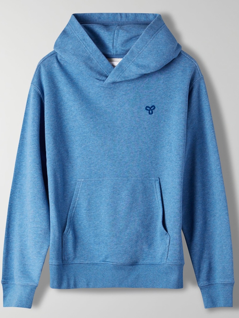 Aritzia TNA Blue Pullover Loose Fit Hoodie. Drop Shoulder, Oversized Look.